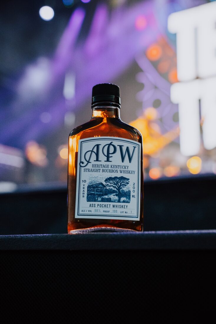 Ass Pocket Whiskey in front of a stage