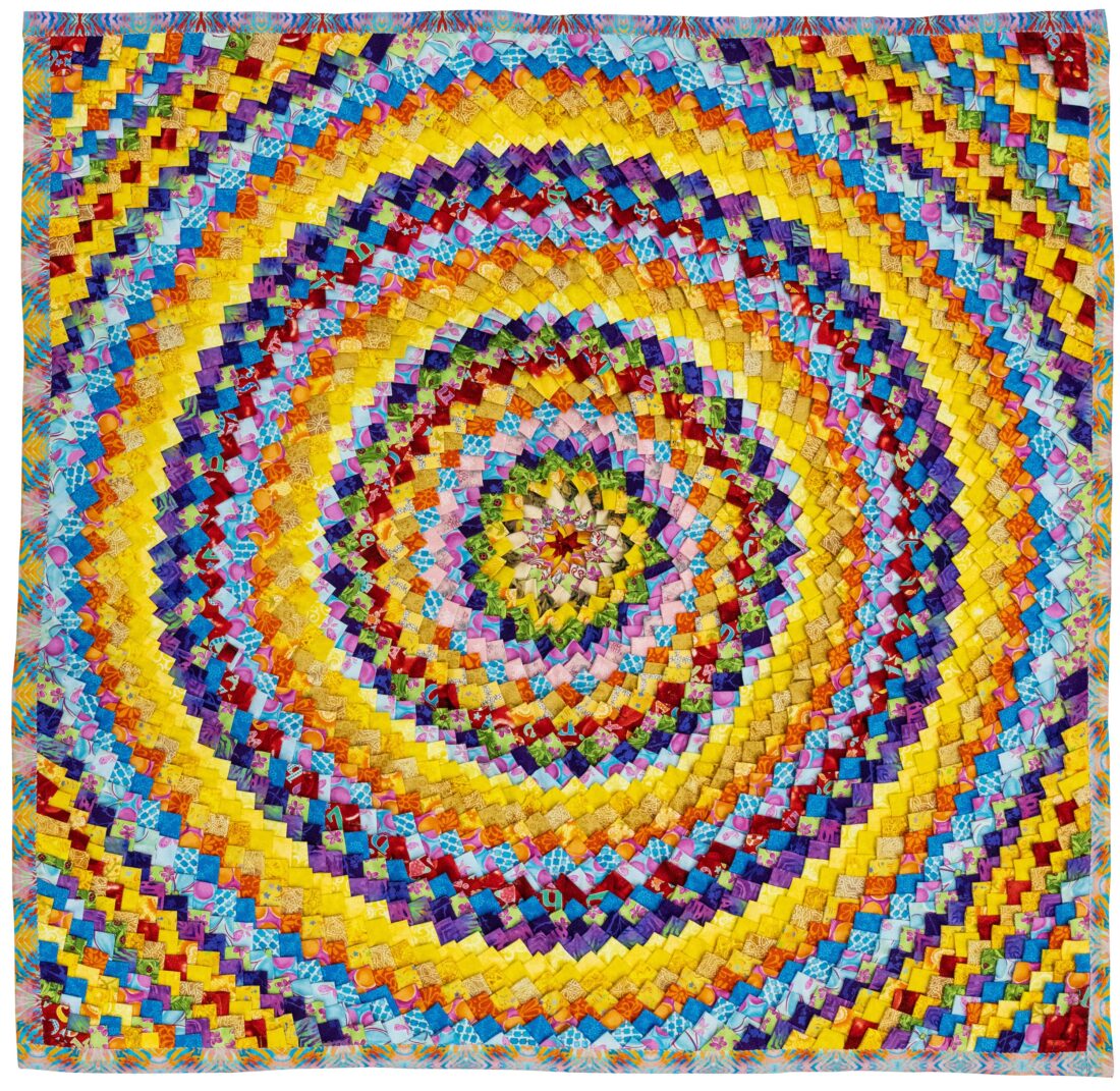 yellow kaleidescope quilt