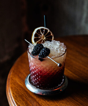 A blackberry cocktail