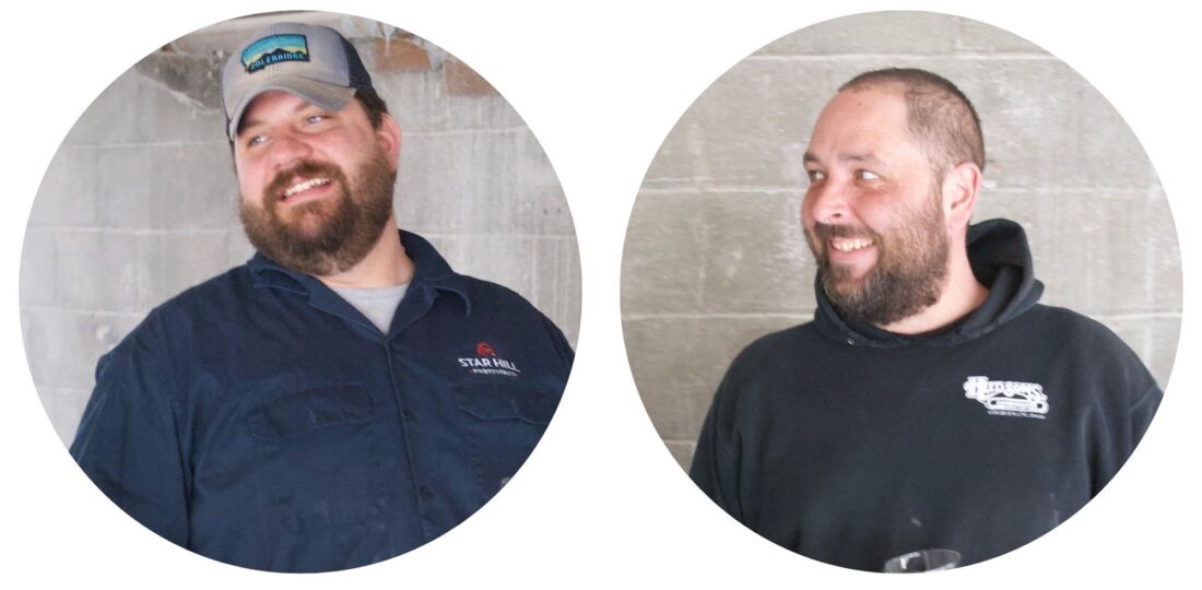 A portrait of two men