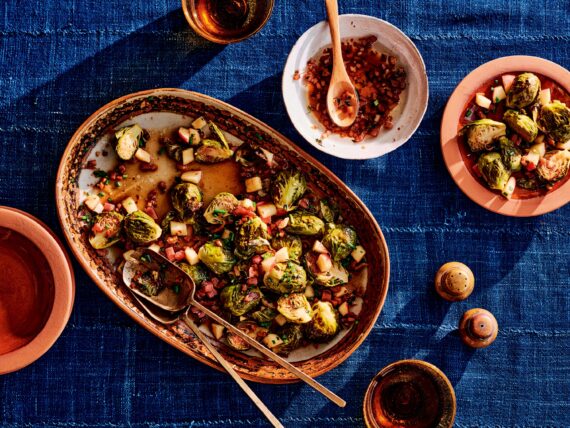 Brussels sprout and apple salad