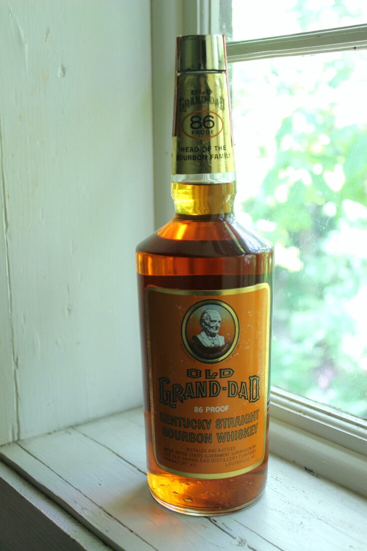 A bottle of bourbon