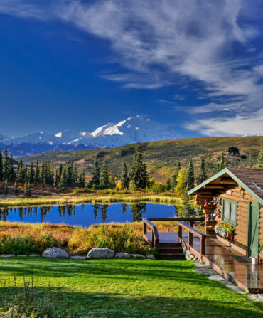 a log cabin in Alaska